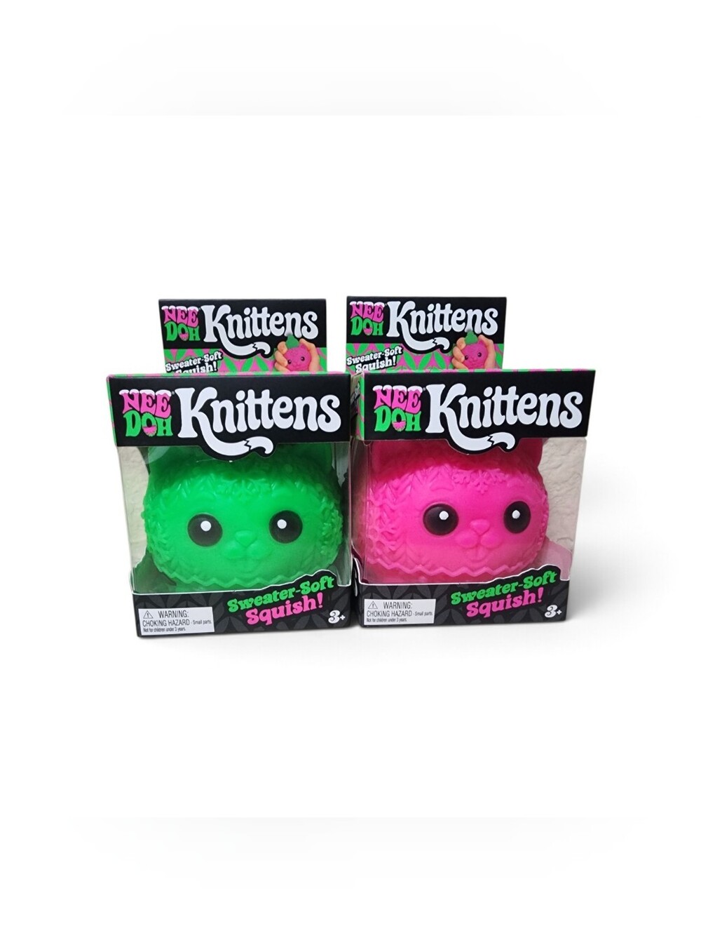 🩷💚 Pink & Green NeeDoh Knittens (Authentic)